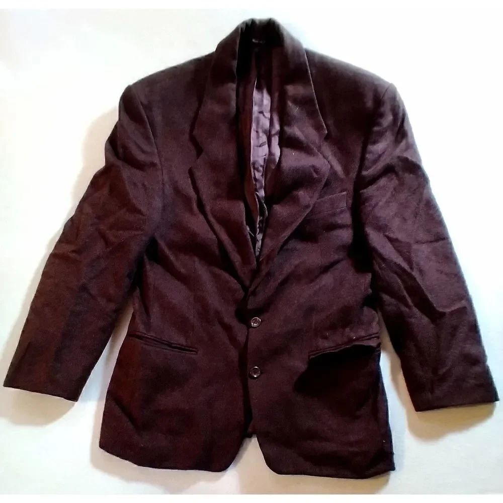 EXOTIC CAMEL HAIR DARK BROWN RAINBOW TINT UOMO JACKET BLAZER MADE IN ISRAEL SIZE